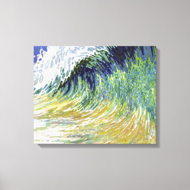 Huge Ocean Wave Surf Canvas Beach Art by Juul Print (Front)