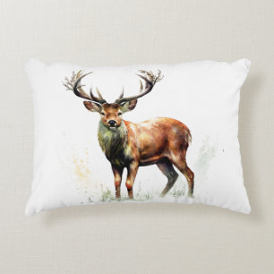Huge Racked Deer Decorative Cushion