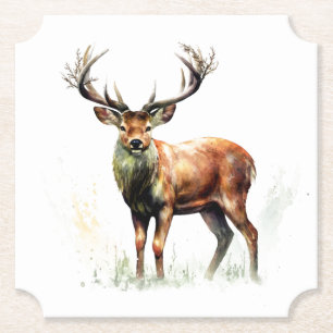 Huge Racked Deer Paper Coaster