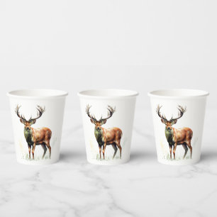 Huge Racked Deer  Paper Cups