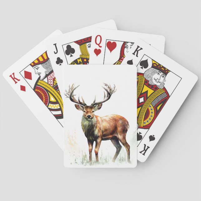 Huge Racked Deer  Playing Cards (Back)