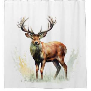Huge Racked Deer Shower Curtain