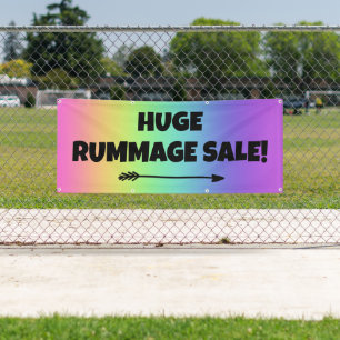 Huge Rummage Sale! Rainbow Banner