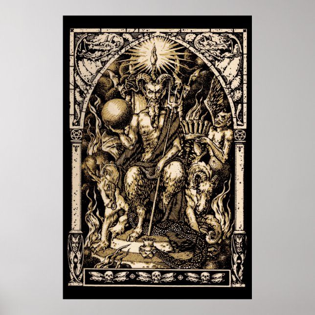 HUGE Satan Enthroned wall art 40x60 (Front)