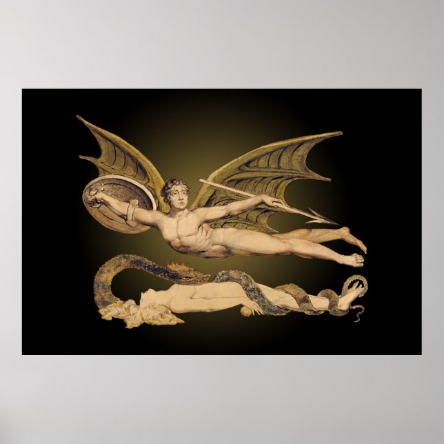 HUGE Satan & Eve Wall Art Poster 60x40 (Front)