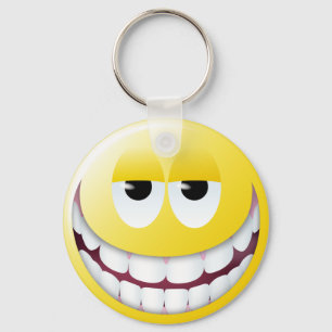 Huge Smile Face Key Ring