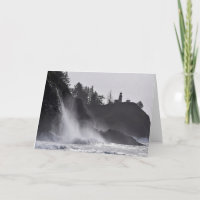 Huge Waves Flow off Cliffs at Cape Disappointment