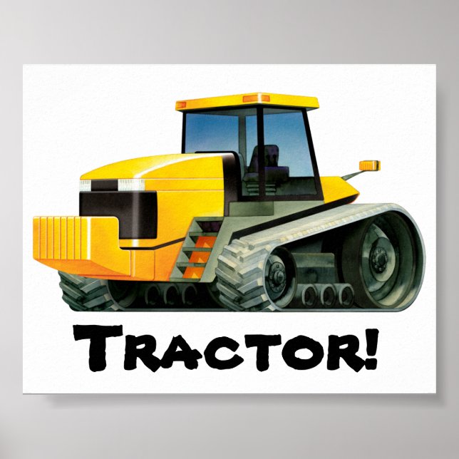 Huge Yellow Tractor Poster (Front)