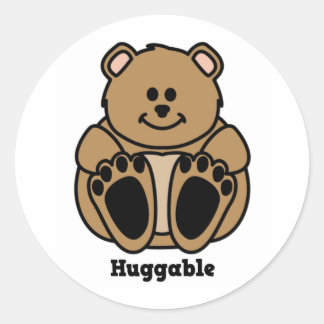 Huggable Bear Classic Round Sticker