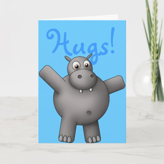 Huggable Hippo Card (Front)