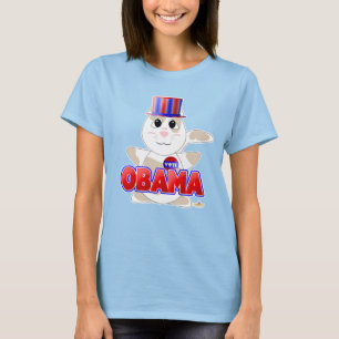 Huggable Voting Tan Cat Red Obama T-Shirt
