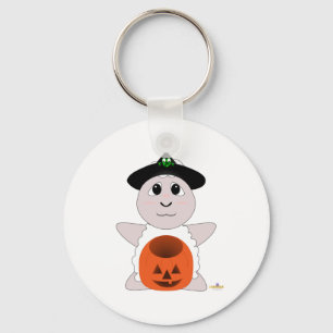 Huggable Witch White Sheep Key Ring