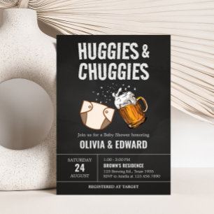 Huggies and Chuggies Baby Shower Invitation