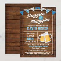 Huggies and Chuggies Dad Diaper Party Invitation