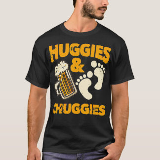 Huggies and Chuggies  Funny Future Father Party T-Shirt