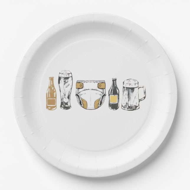 Huggies and Chuggies Paper Plate (Front)