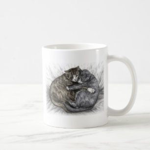 Hugging Cats Sleeping Coffee Mug