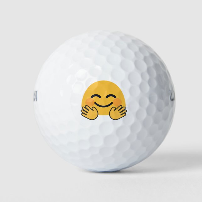 Hugging Emoji Golf Balls (Front)