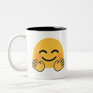 Hugging Emoji Two-Tone Coffee Mug