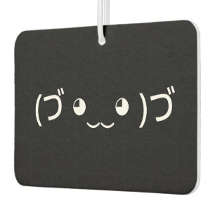 Hugging Emoticon (づ ◕‿‿◕ )づ Japanese Kaomoji Air F Car Air Freshener