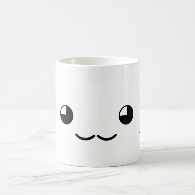 Hugging Emoticon (づ ◕‿‿◕ )づ Japanese Kaomoji Coffee Mug (Center)