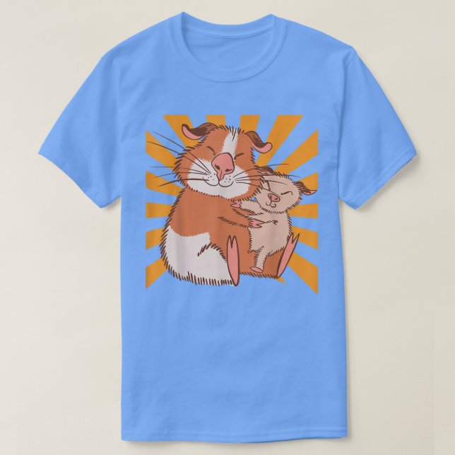 Hugging Guinea Pig Mum  T-Shirt (Design Front)
