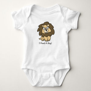 Hugging Lion Baby Bodysuit