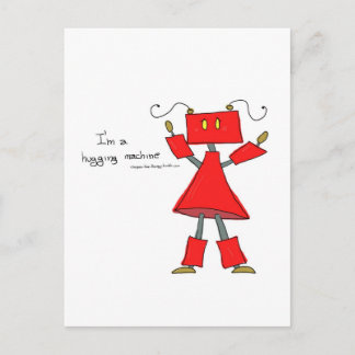 Hugging machine postcard
