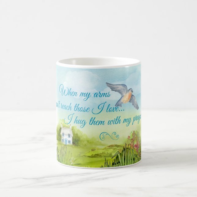 Hugging You With My Prayers Card Coffee Mug (Center)