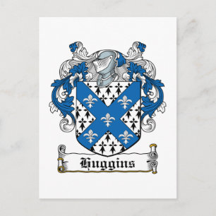 Huggins Family Crest Postcard