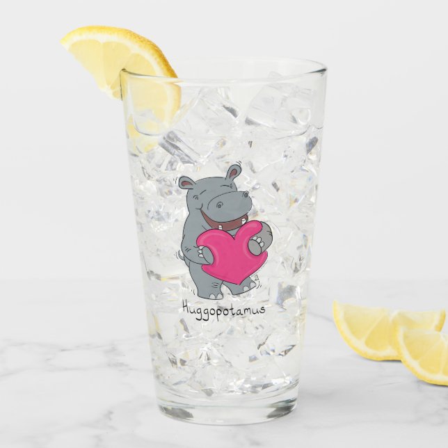Huggopotamus Glass Cup (Front Ice)