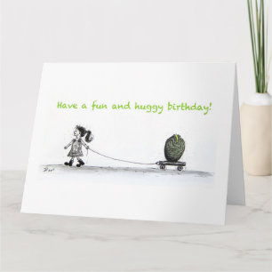 Huggy birthday card