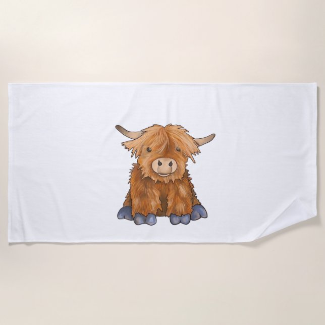 Huggy Harry - Part of my Fluffy Friends Series Cla Beach Towel (Front)