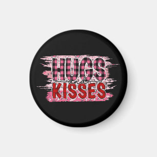 Hugh and Kisses black backgrounds Magnet