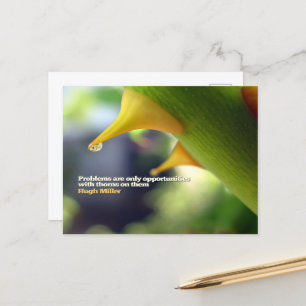 Hugh Miller Inspirational Quote "Opportunities" Postcard
