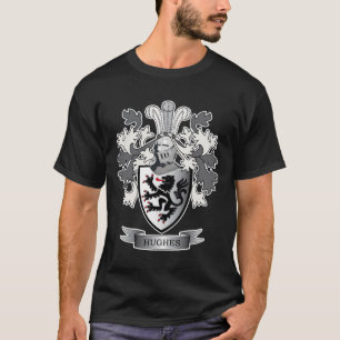 Hughes Family Crest Coat of Arms T-Shirt