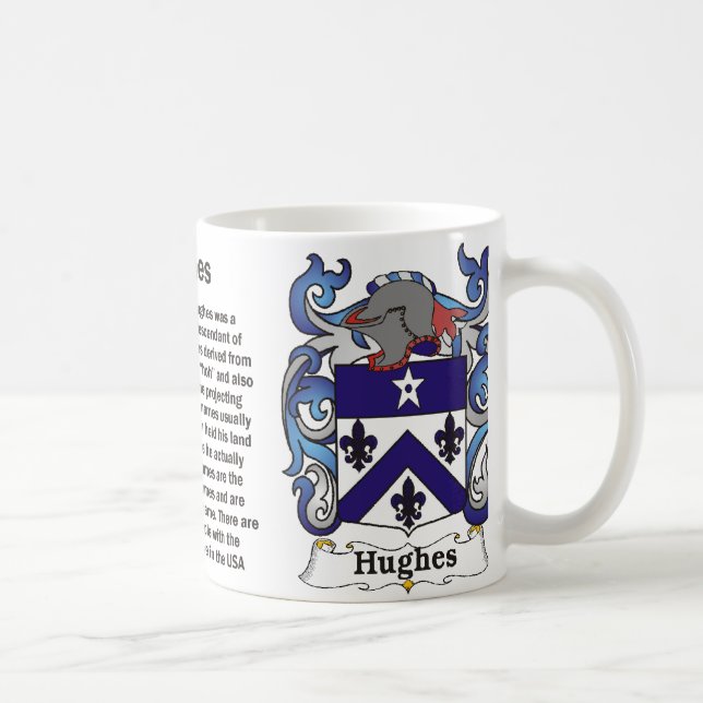 Hughes Family Crest on a mug (Right)
