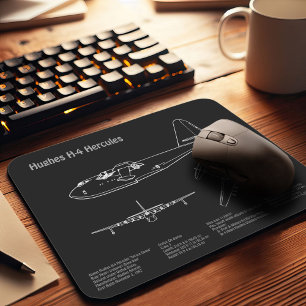 Hughes H-4 Hercules Spruce Goose - Aeroplane Plans Mouse Mat