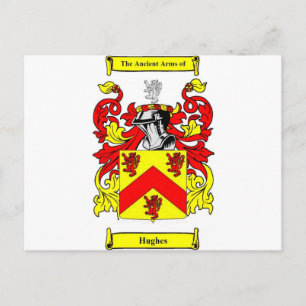 Hughes (Irish) Coat of Arms Postcard