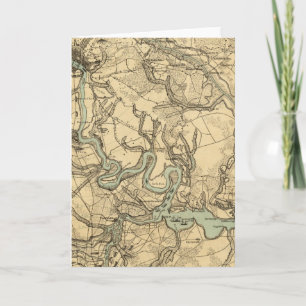 Hughes Military Map Of Richmond and Petersburgh Card