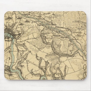 Hughes Military Map Of Richmond and Petersburgh Mouse Mat