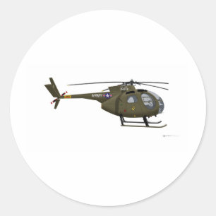 Hughes OH-6 Cayuse Cav Classic Round Sticker