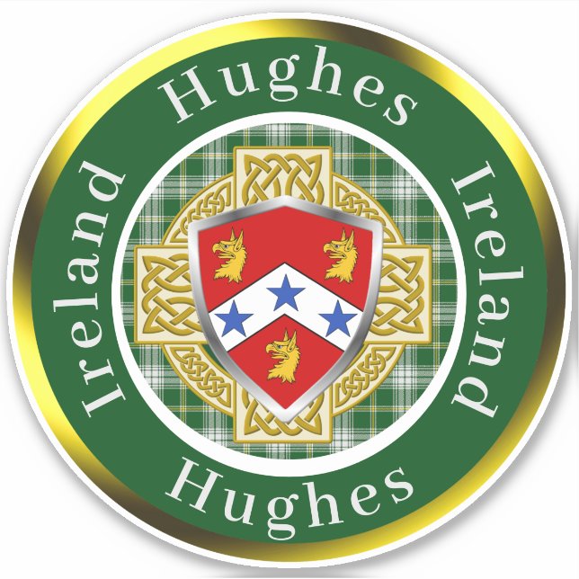 Hughes Shield & Celtic Cross Personalised (Front)
