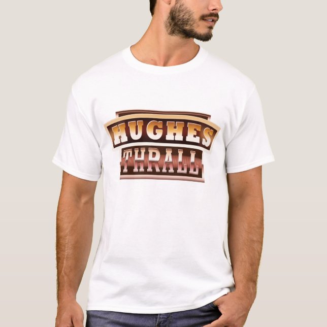 Hughes/Thrall Suntan Brown T-Shirt (Front)