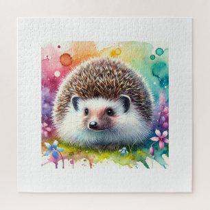 Hughs Hedgehog 010824AREF112 - Watercolor Jigsaw Puzzle