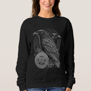 Huginn & Muninn u2013 Viking Ravens Norse Knotwork Sweatshirt