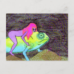 Hugmeleon Postcard