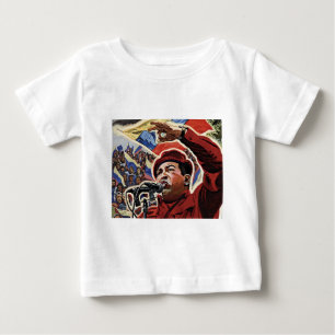 Hugo Chavez - Cartoon Revolution style Baby T-Shirt