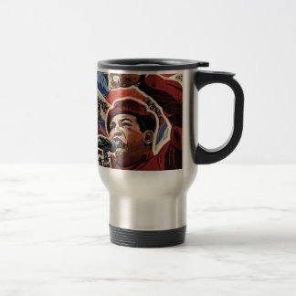 Hugo Chavez - Cartoon Revolution style Travel Mug