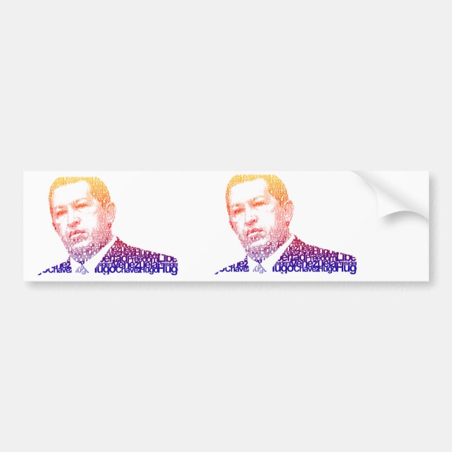 Hugo Chavez - Hugo in Words style Bumper Sticker (Front)